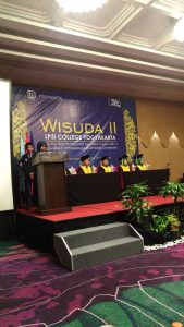 Pelaksanaan wisuda LP3I College Yogyakarta