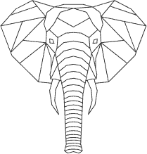 gajah outline