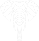 gajah white outline